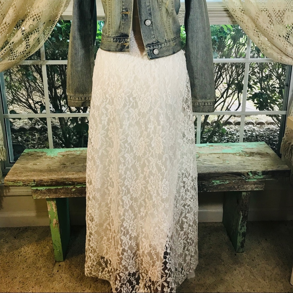 Unbranded Boho Simple Lace Skirt